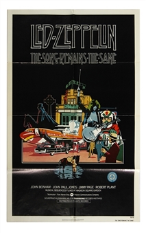 1976 Warner Brothers Led Zeppelin "The Song Remains The Same" Original Movie Poster 1 Sheet (27"x41")